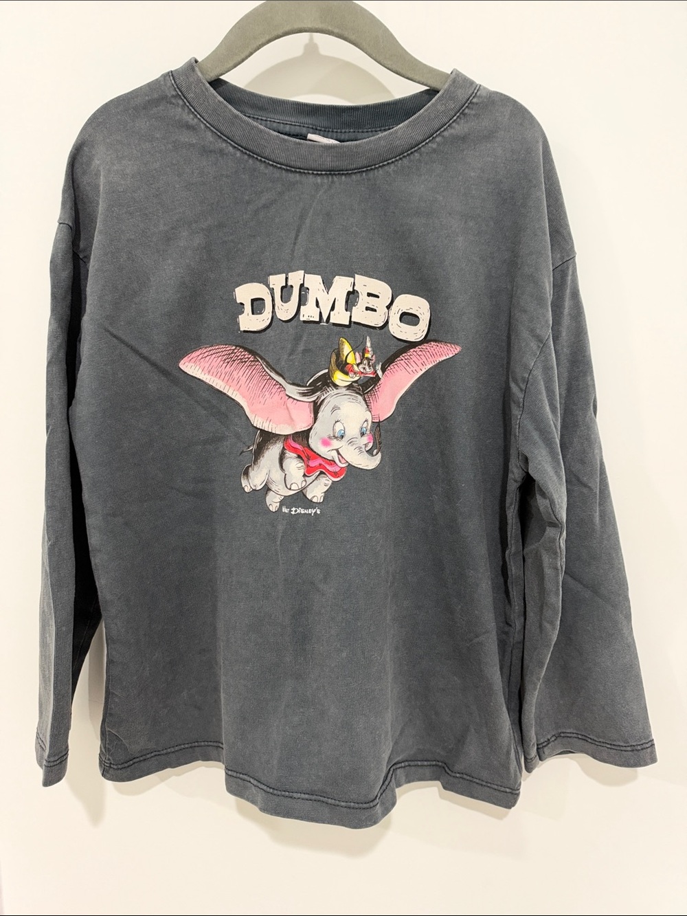 Kids Dumbo Graphic Long-Sleeve Shirt - Charcoal